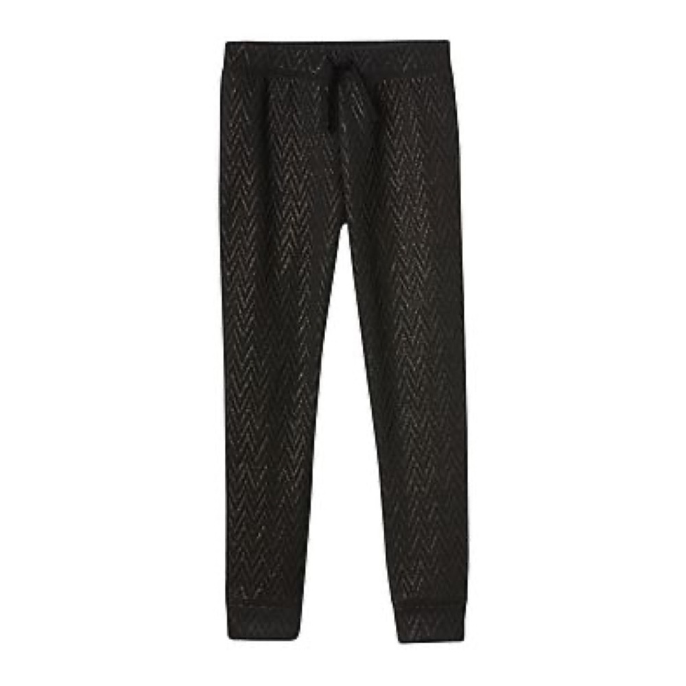 Gap kids Gold Metallic & Black Chevron Print Lounge Joggers